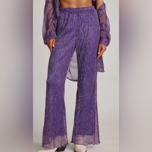 12th Tribe Victoria Purple Pull On Pants – Medium